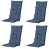 Tuinstoelkussens-Madison - Tuinkussen Panama safier blue - Ca. 105x50 cm - Set van 4