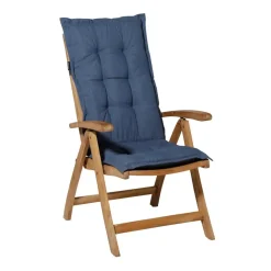 Tuinstoelkussens-Madison - Tuinkussen Panama safier blue - Ca. 105x50 cm - Set van 4