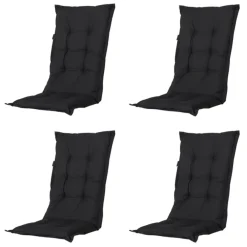 Tuinstoelkussens-Madison - Tuinstoelkussen Lage Rug Panama black - Ca. 105x50 cm - Set van 4