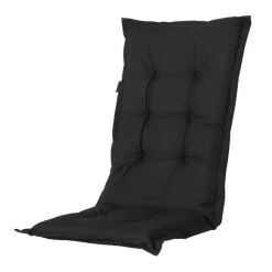 Tuinstoelkussens-Madison - Tuinstoelkussen Lage Rug Panama black - Ca. 105x50 cm - Set van 4