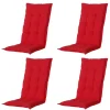 Tuinstoelkussens-Madison - Tuinstoelkussen Lage Rug Panama red - Ca. 105x50 cm - Set van 4