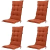 Madison - Tuinstoelkussen Lage Rug Basic terra - Ca. 105x50 cm - Set van 4