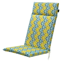 Madison - Tuinstoelkussen Hoge Rug Siem yellow - Ca. 120x50 cm - Set van 4