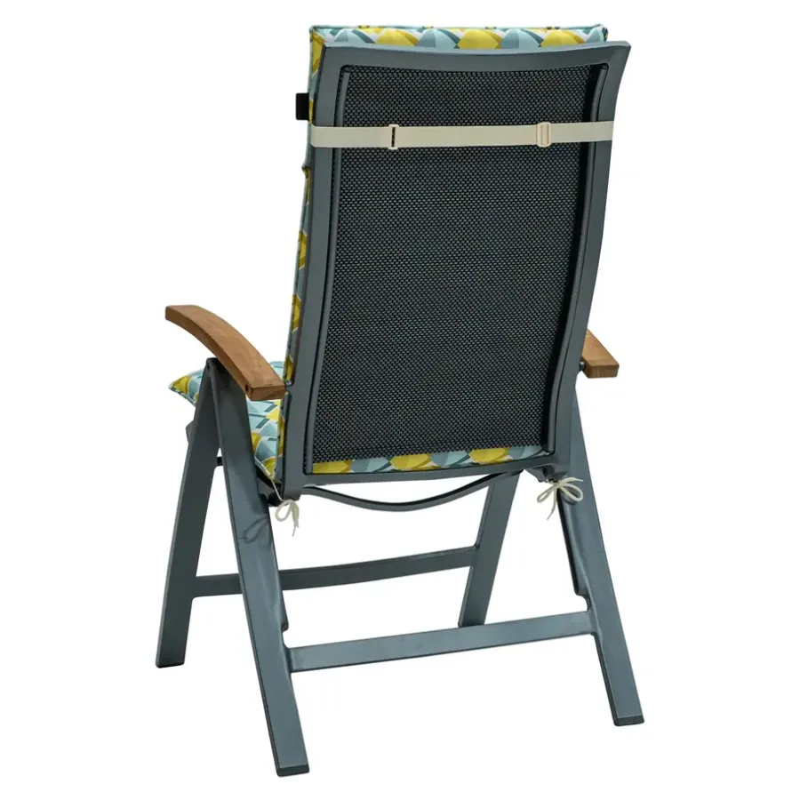 Madison - Tuinstoelkussen Hoge Rug Siem yellow - Ca. 120x50 cm - Set van 4