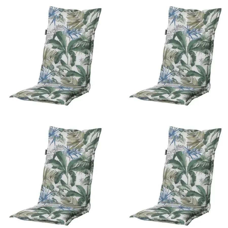 Madison - Tuinstoelkussen Hoge Rug Bliss blue - Ca. 123x50 cm - Set van 4
