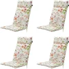 Madison - Tuinstoelkussen Hoge Rug Milly natural - Ca. 120x50 cm - Set van 4