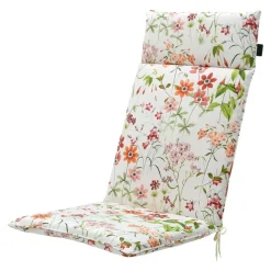 Madison - Tuinstoelkussen Hoge Rug Milly natural - Ca. 120x50 cm - Set van 4