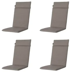 Madison - Tuinstoelkussen Hoge Rug Manchester taupe - Ca. 120x50 cm - Set van 4