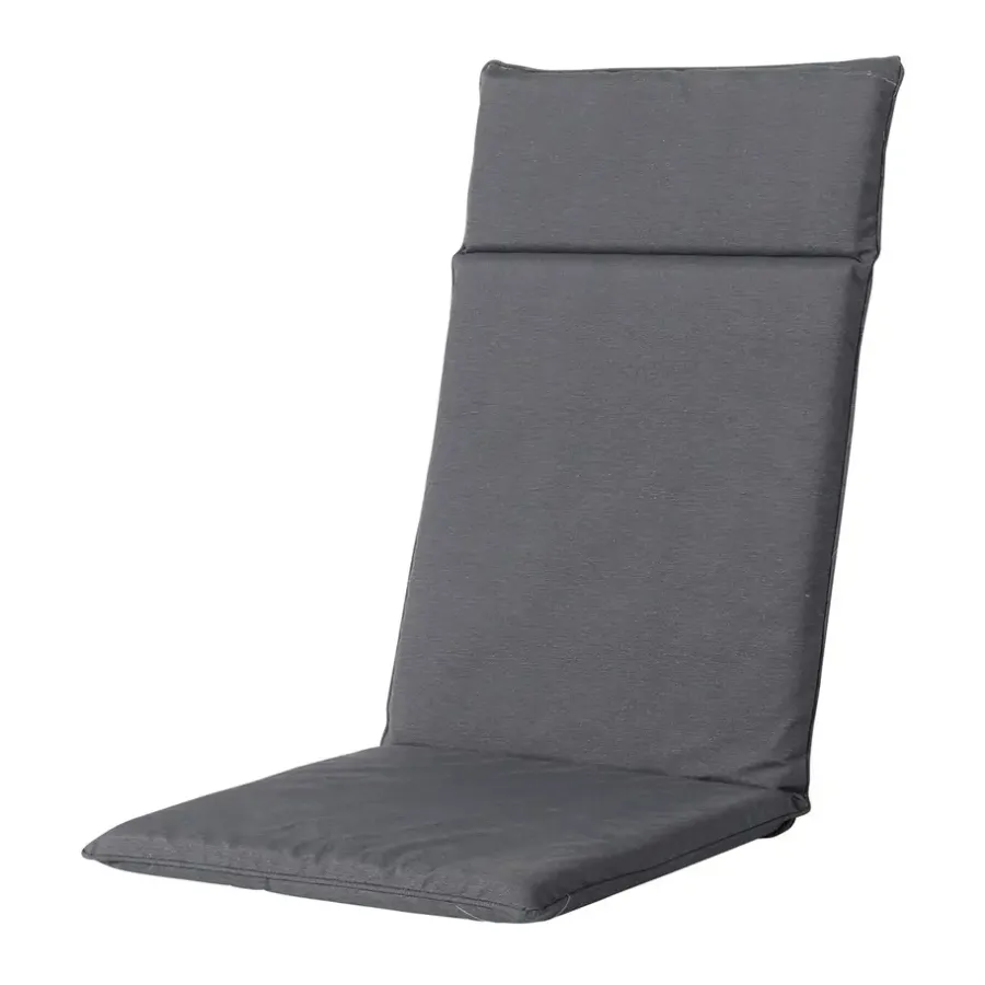 Madison - Tuinstoelkussen Hoge Rug Panama grey - Ca. 120x50 cm - Set van 4