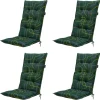 Tuinstoelkussens-Madison - Tuinstoelkussen Hoge Rug Joah green - Ca. 123x50 cm - Set van 4