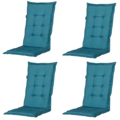 Tuinstoelkussens-Madison - Tuinstoelkussen Lage Rug Panama sea blue - Ca. 105x50 cm - Set van 4