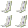 Tuinstoelkussens-Madison - Tuinstoelkussen Hoge Rug Righe purple - Ca. 123x50 cm - Set van 4