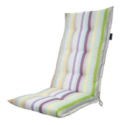 Tuinstoelkussens-Madison - Tuinstoelkussen Hoge Rug Righe purple - Ca. 123x50 cm - Set van 4