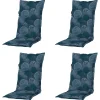 Tuinstoelkussens-Madison - Tuinstoelkussen Hoge Rug Circle blue - Ca. 123x50 cm - Set van 4