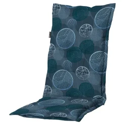 Tuinstoelkussens-Madison - Tuinstoelkussen Hoge Rug Circle blue - Ca. 123x50 cm - Set van 4