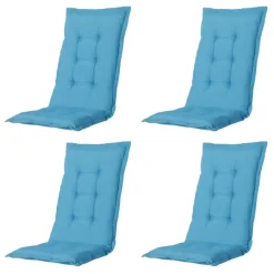 Tuinstoelkussens-Madison - Tuinstoelkussen Lage Rug Panama aqua - Ca. 105x50 cm - Set van 4