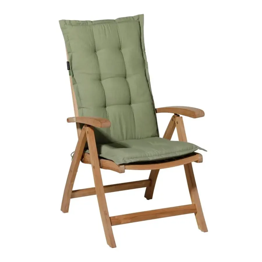 Madison - Tuinstoelkussen Lage Rug Panama sage - Ca. 105x50 cm - Set van 4