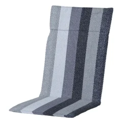 Tuinstoelkussens-Madison - Tuinstoelkussen Hoge Rug Victoria grey - Ca. 120x50 cm - Set van 4