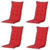 Tuinstoelkussens-Madison - Tuinstoelkussen Hoge Rug Panama brick red - Ca. 123x50 cm - Set van 4