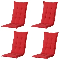 Tuinstoelkussens-Madison - Tuinstoelkussen Hoge Rug Panama brick red - Ca. 123x50 cm - Set van 4