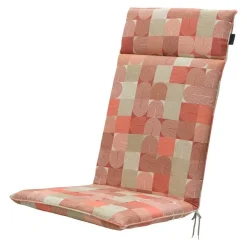 Tuinstoelkussens-Madison - Tuinstoelkussen Hoge Rug Jacky terra - Ca. 120x50 cm - Set van 4