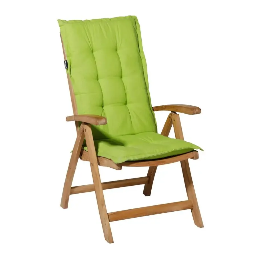 Tuinstoelkussens-Madison - Tuinstoelkussen Hoge Rug Panama lime - Ca. 123x50 cm - Set van 4