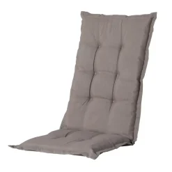 Tuinstoelkussens-Madison - Tuinstoelkussen Hoge Rug Panama taupe - Ca. 123x50 cm - Set van 4