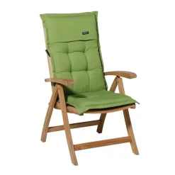 Tuinstoelkussens-Madison - Tuinstoelkussen Lage Rug Rib lime - Ca. 105x50 cm - Set van 4