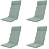 Tuinstoelkussens-Madison - Tuinstoelkussen Hoge Rug Napels kaki - Ca. 120x50 cm - Set van 4