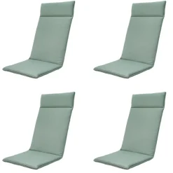 Tuinstoelkussens-Madison - Tuinstoelkussen Hoge Rug Napels kaki - Ca. 120x50 cm - Set van 4