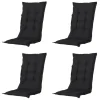 Madison - Tuinstoelkussen Hoge Rug Panama black - Ca. 123x50 cm - Set van 4