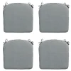 Tuinstoelkussens-Madison - Zitkussen Basic grey - Ca. 46x48 cm - Set van 4