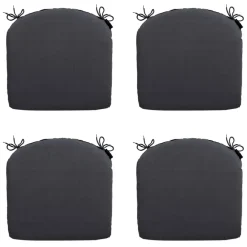 Tuinstoelkussens-Madison - Zitkussen Basic black - Ca. 46x48 cm - Set van 4
