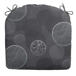 Tuinstoelkussens-Madison - Zitkussen Circle grey - Ca. 46x48 cm - Set van 4