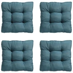 Madison - Zitkussen Florance Panama sea blue - Ca. 47x47 cm - Set van 4