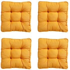 Madison - Zitkussen Florance Panama golden glow - Ca. 47x47 cm - Set van 4