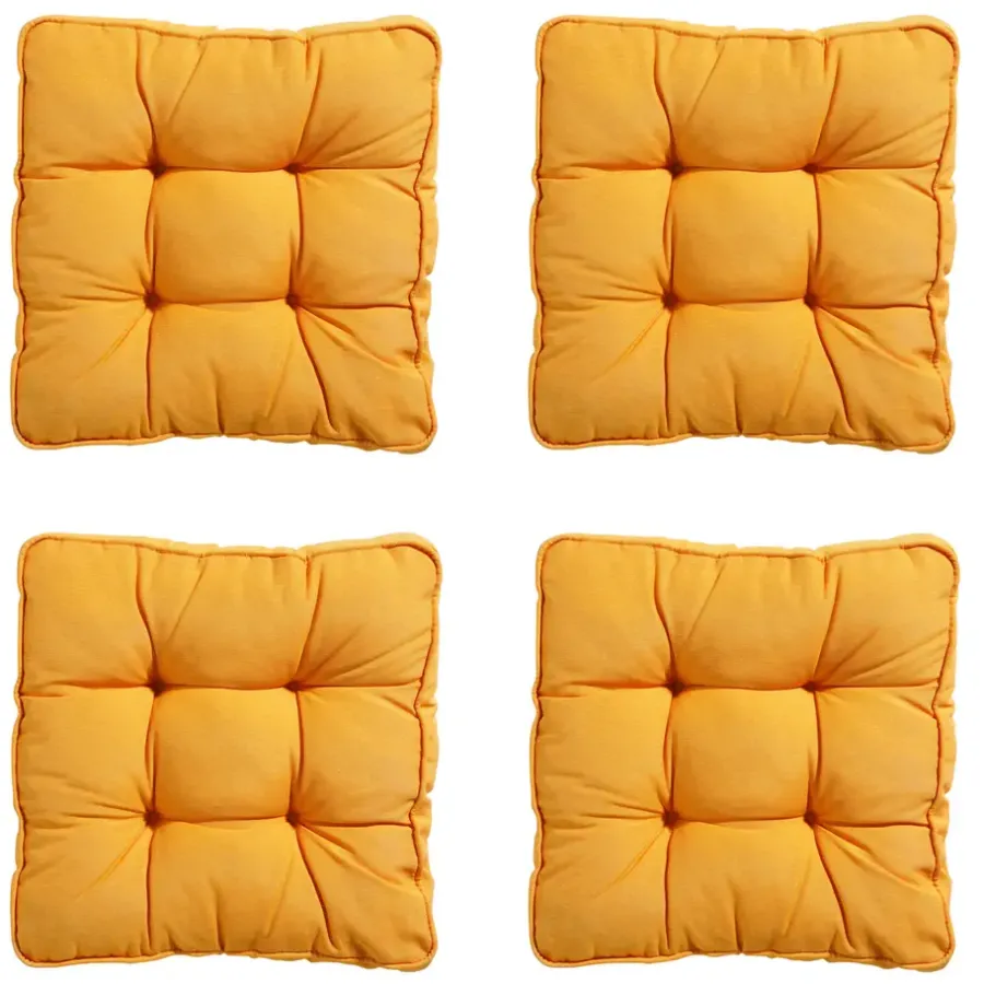 Madison - Zitkussen Florance Panama golden glow - Ca. 47x47 cm - Set van 4