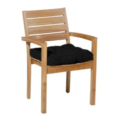 Tuinstoelkussens-Madison - Zitkussen Florance Panama black - Ca. 47x47 cm - Set van 4