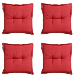 Madison - Zitkussen Panama brick red - Ca. 50x50 cm - Set van 4