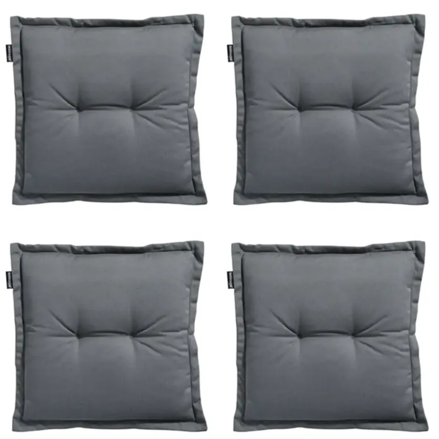 Madison - Zitkussen Rib grey - Ca. 50x50 cm - Set van 4