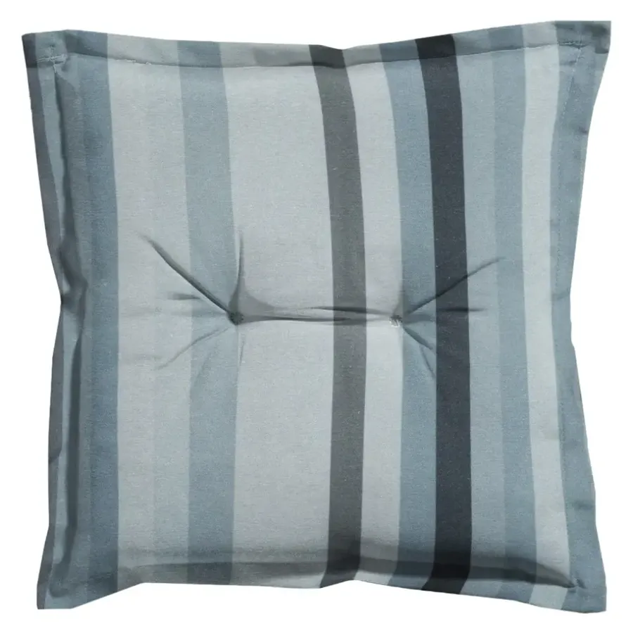 Tuinstoelkussens-Madison - Zitkussen Righe grey - Ca. 50x50 cm - Set van 4
