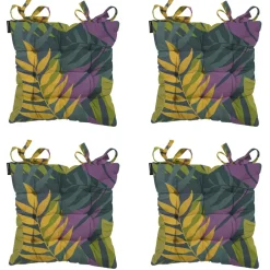 Tuinstoelkussens-Madison - Zitkussen Toscane Iven green - Ca. 46x46 cm - Set van 4