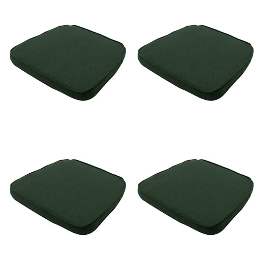 Tuinstoelkussens-Madison - Zitkussen Wicker Green canvas eco+ - Ca. 48x48 cm - Set van 4