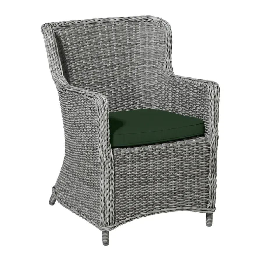 Tuinstoelkussens-Madison - Zitkussen Wicker Green canvas eco+ - Ca. 48x48 cm - Set van 4