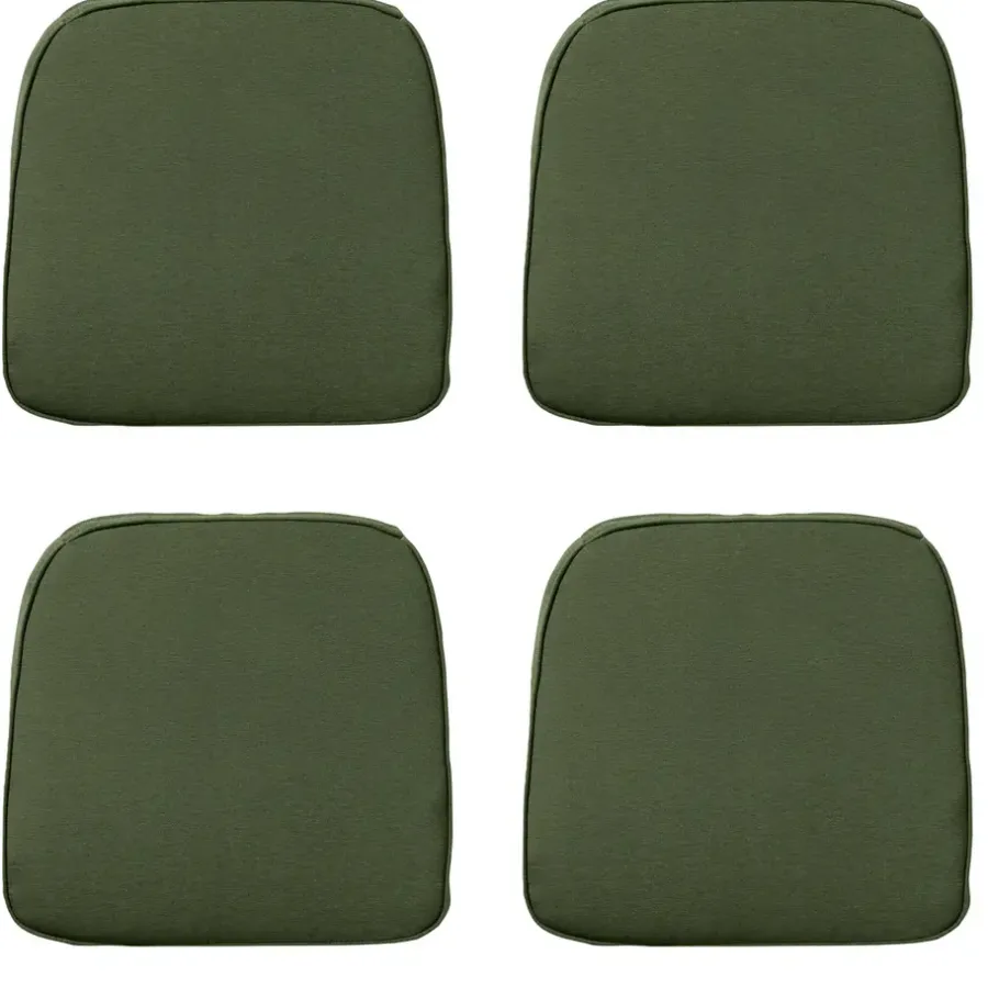Tuinstoelkussens-Madison - Zitkussen Wicker Panama green - Ca. 48x48 cm - Set van 4