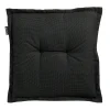 Tuinstoelkussens-Madison Zitkussen - Universeel - Rib Black - 50x50 - Zwart