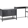 Barbecues En Accessoires-Leen Bakker MAENZA - Buitenkeukenkast set met tafel - Zwart - Staal