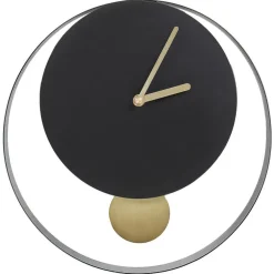 Klokken-Leen Bakker MAGLAND - Wandklok - Zwart/Goud - Staal