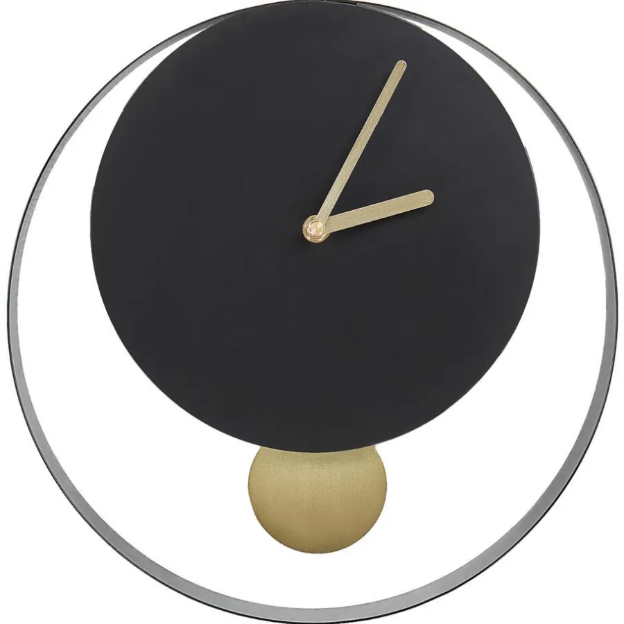 Klokken-Leen Bakker MAGLAND - Wandklok - Zwart/Goud - Staal
