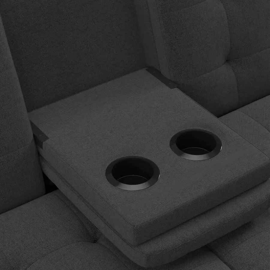 Dorel Home Maine - 3-zits slaapbank in antraciet stof